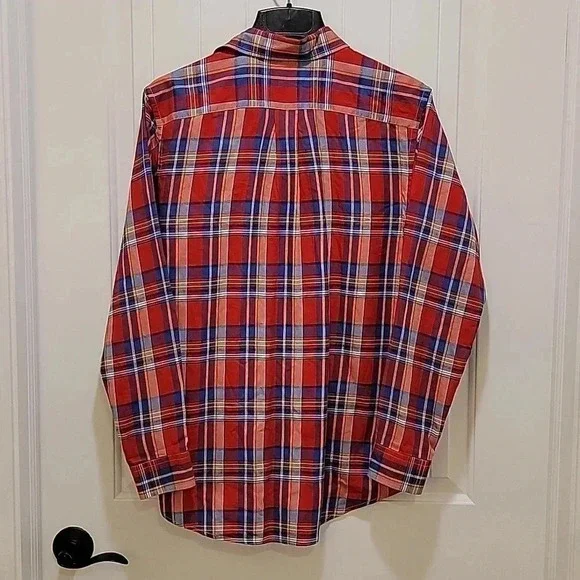 Ralph Lauren Red Plaid Boys Button Down Shirt Size XL - Picture 6 of 7